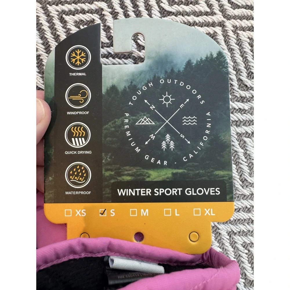 Winter Sport Pink Gloves Size Small Thermal Windproof Waterproof